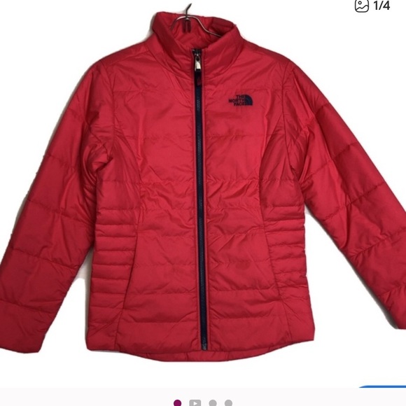The North Face Kids' Vibrant Red Puffer Jacket size L 14y - Picture 1 of 4